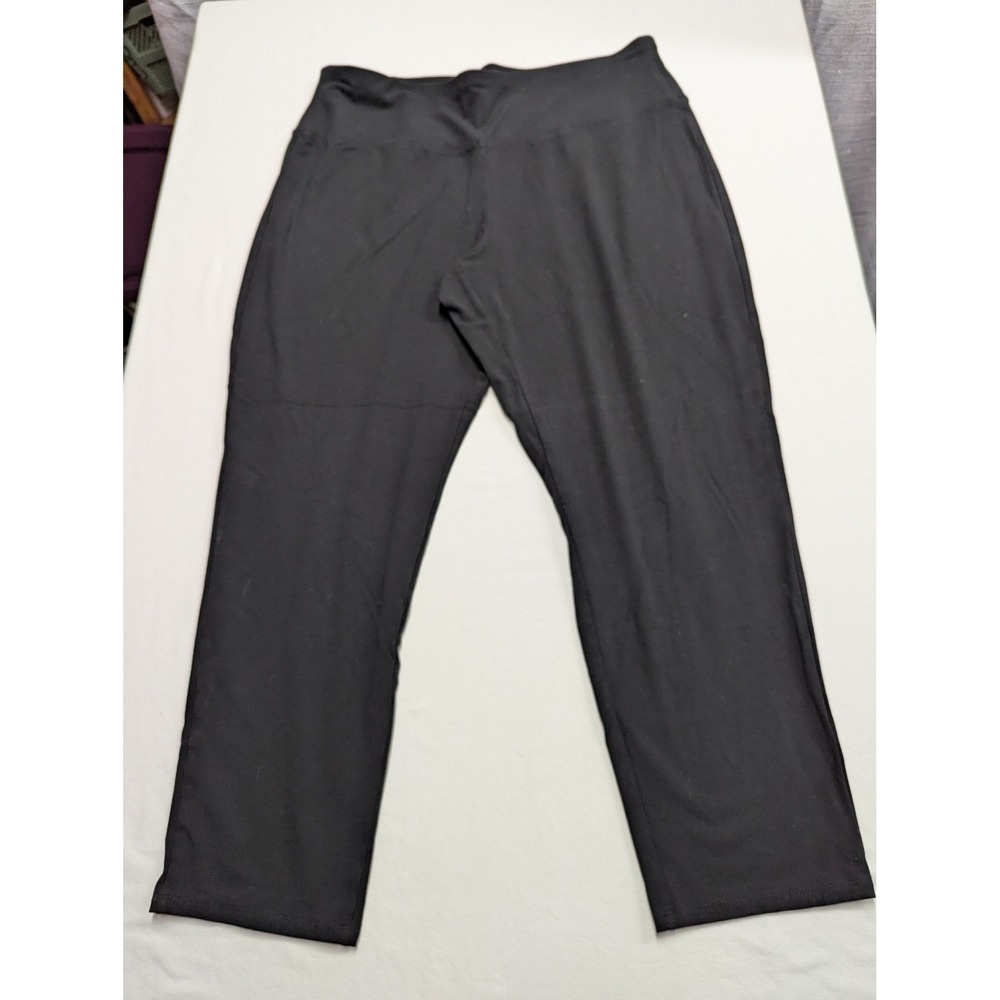 J. Jill Wearever Collection Smooth-Fit Slim Leg Black Pants Womens Large Petite